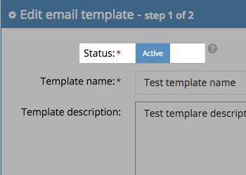 edit email template status