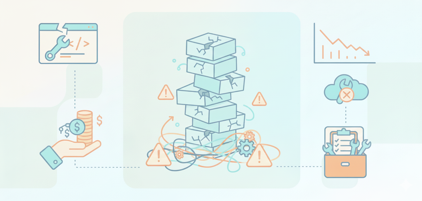 What is technical debt in the context of SaaS development